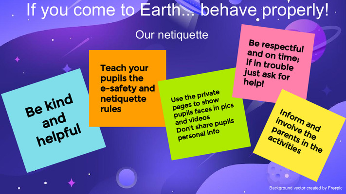 If you come to Earth... behave properly!